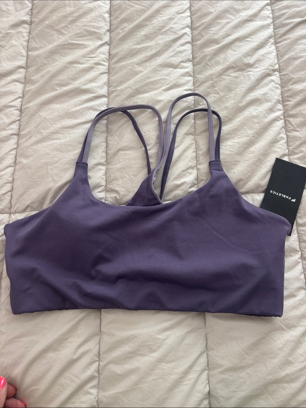 Fabletics Plum Double-Strap Sports Bralette